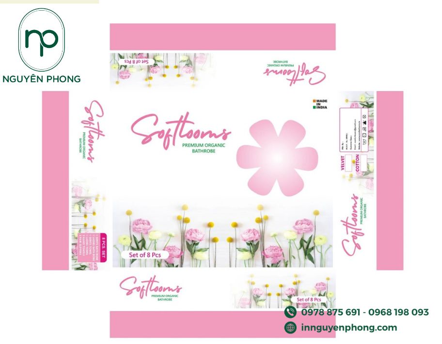 Mẫu hộp giấy đựng khăn tắm tham khảo 